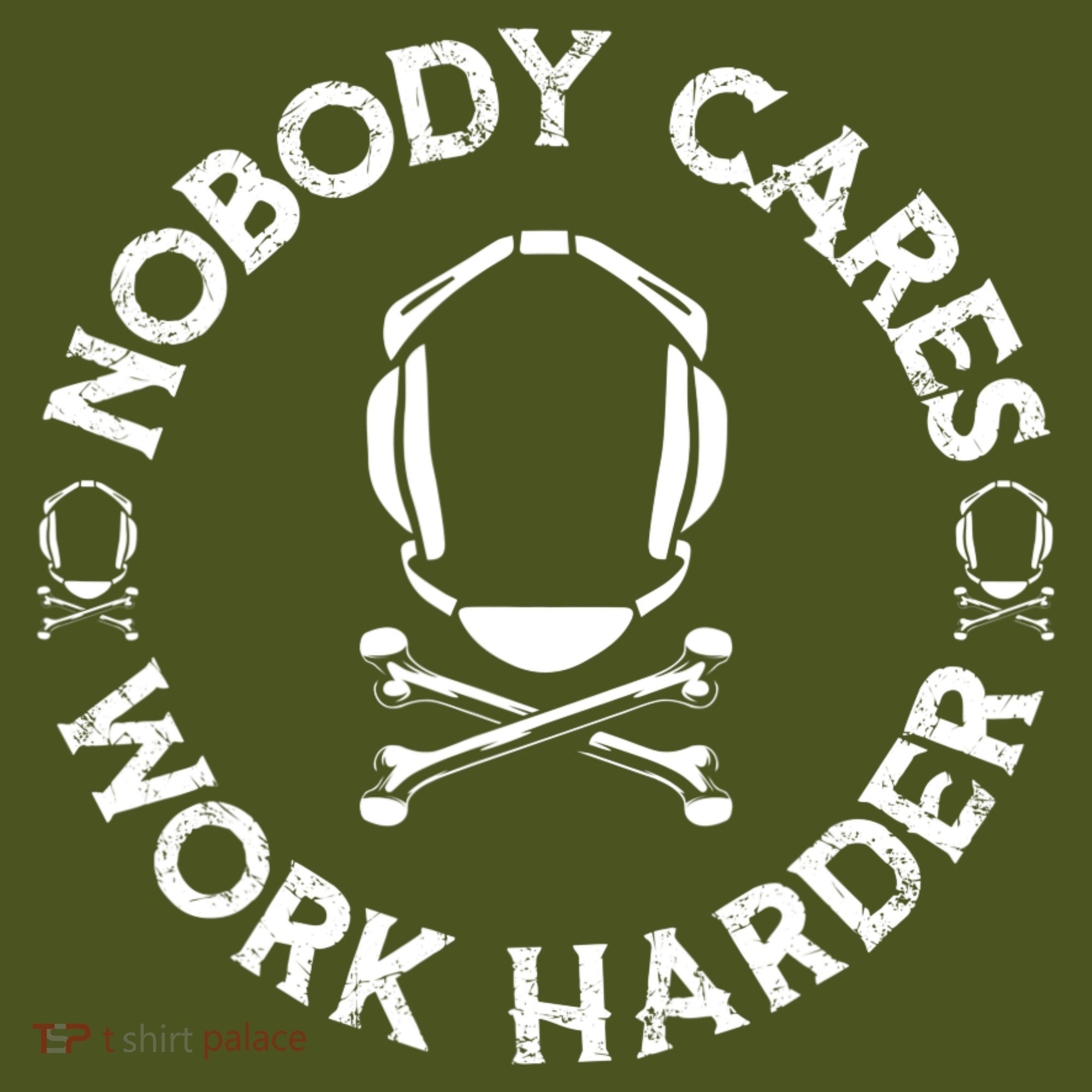 Nobody Cares Work Harder Wrestling Headgear Skull Bones The Baniff Cuffed Pom Beanie