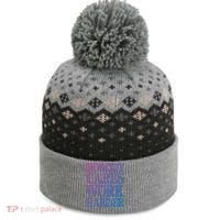 Nobody Cares Work Harder Motivational Quote Gift The Baniff Cuffed Pom Beanie thumb 0