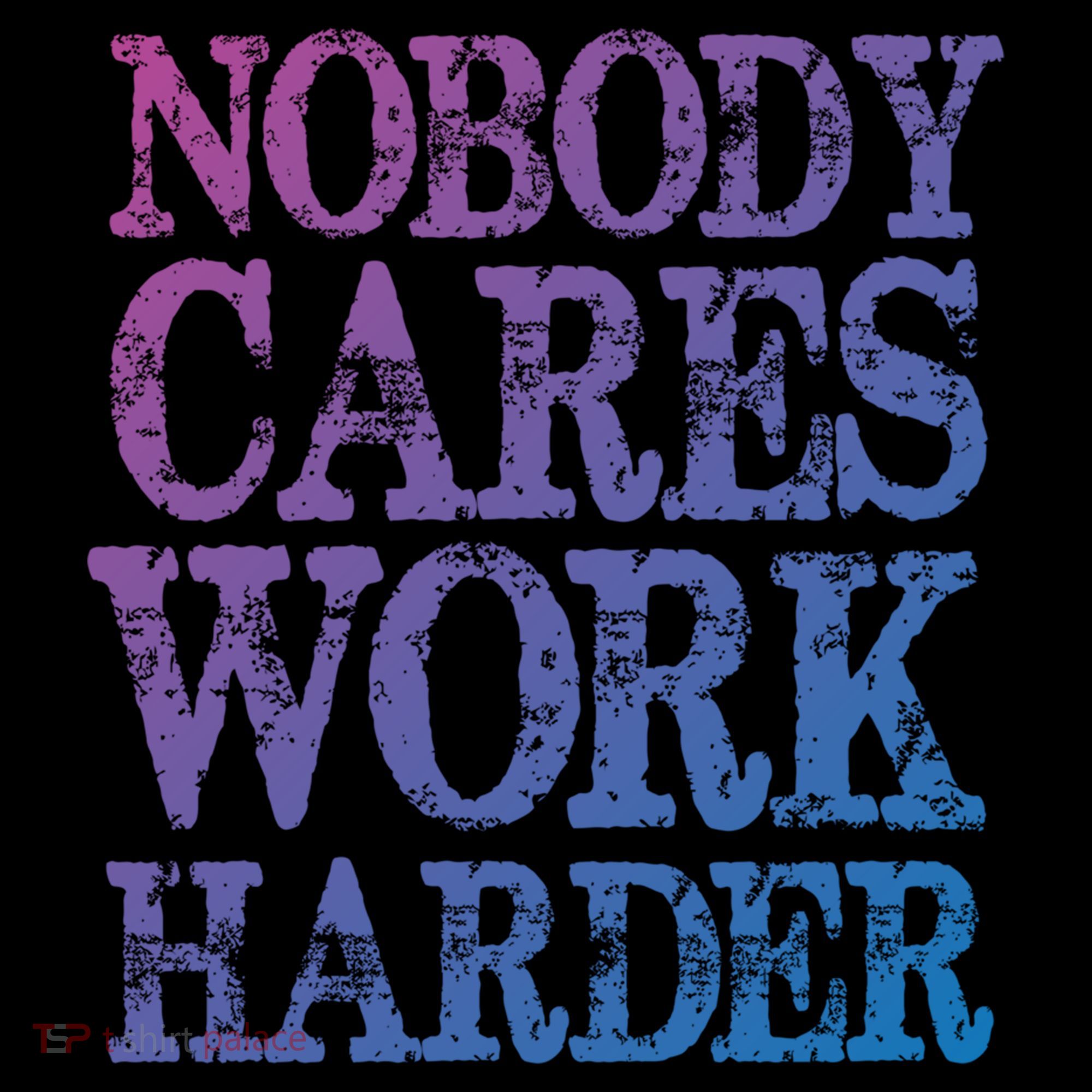 Nobody Cares Work Harder Motivational Quote Gift Kids Colorblock Raglan Jersey