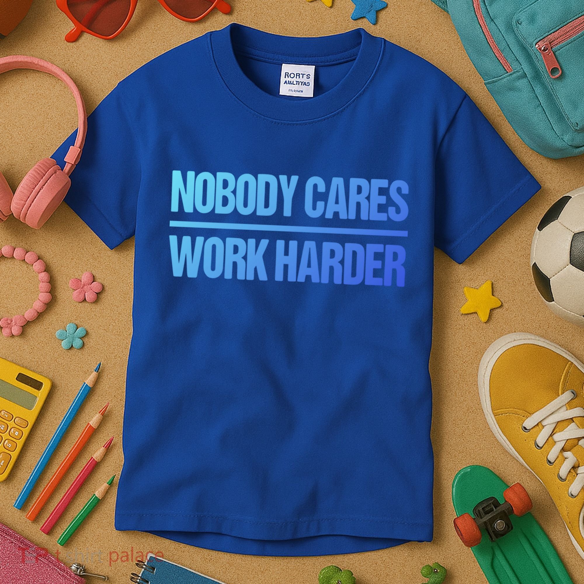 Nobody Cares Work Harder Gift Cute Gift Kids T-Shirt