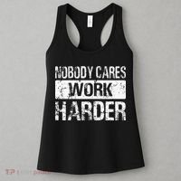 Nobody Cares Work Harder Gym Fitness Workout Motivation Women's Tank Top thumb 3