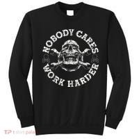 Nobody Cares Work Harder Skull Mechanic Engineer Sweatshirt thumb 0