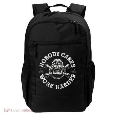 Nobody Cares Work Harder Skull Mechanic Engineer Backpack