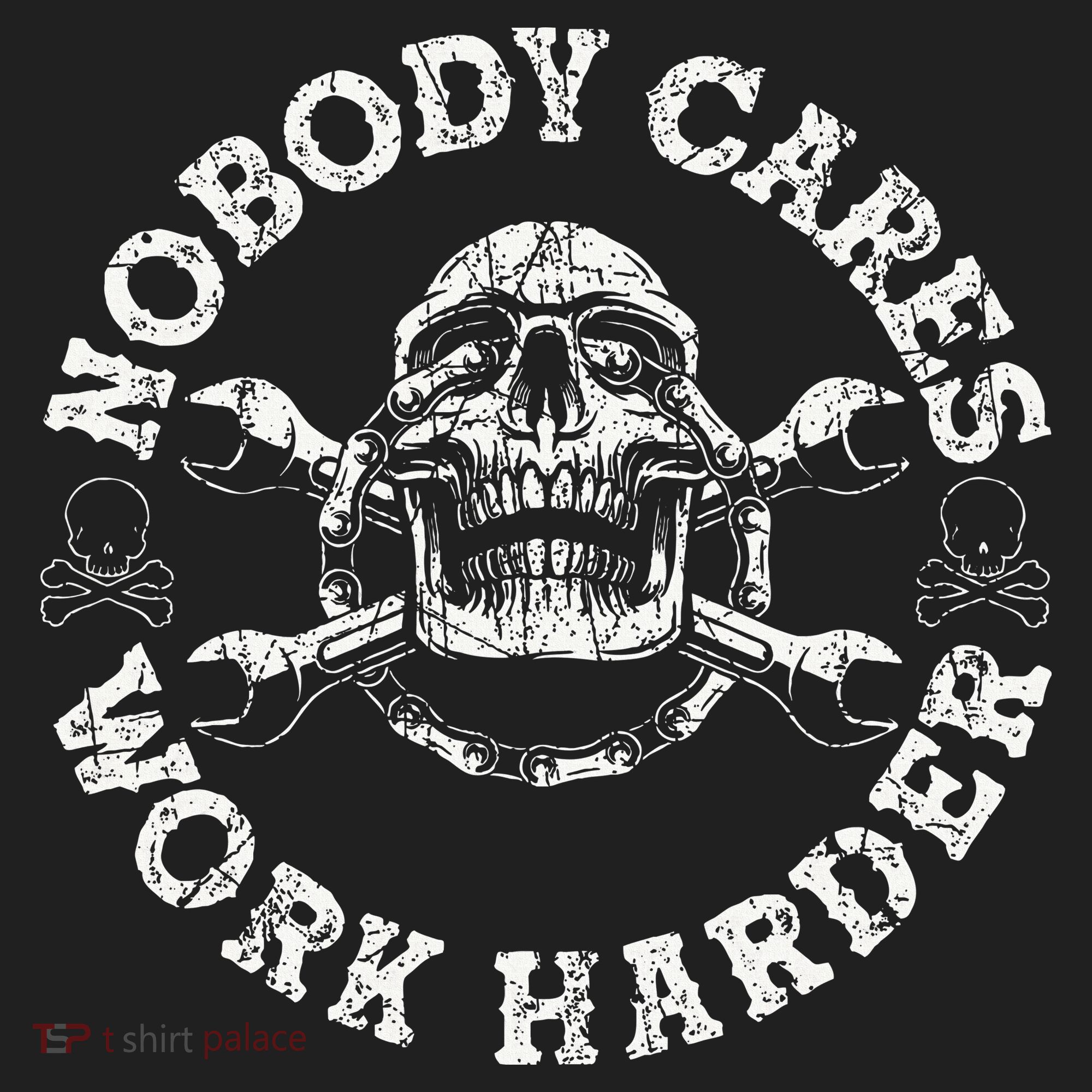 Nobody Cares Work Harder Skull Mechanic Engineer Beanie
