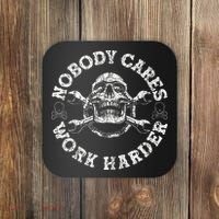 Nobody Cares Work Harder Skull Mechanic Engineer Coaster thumb 0