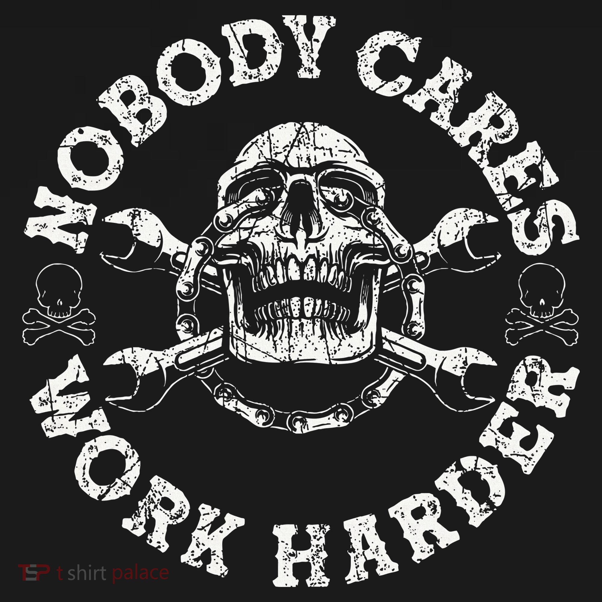 Nobody Cares Work Harder Skull Mechanic Engineer Coaster