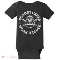 Nobody Cares Work Harder Skull Mechanic Engineer Baby Bodysuit thumb 0