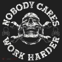 Nobody Cares Work Harder Skull Mechanic Engineer Hat thumb 2