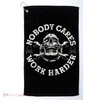 Nobody Cares Work Harder Skull Mechanic Engineer Golf Towel thumb 0