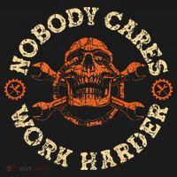 Nobody Cares Work Harder Skull Mechanic Engineer Doggie Tank thumb 4