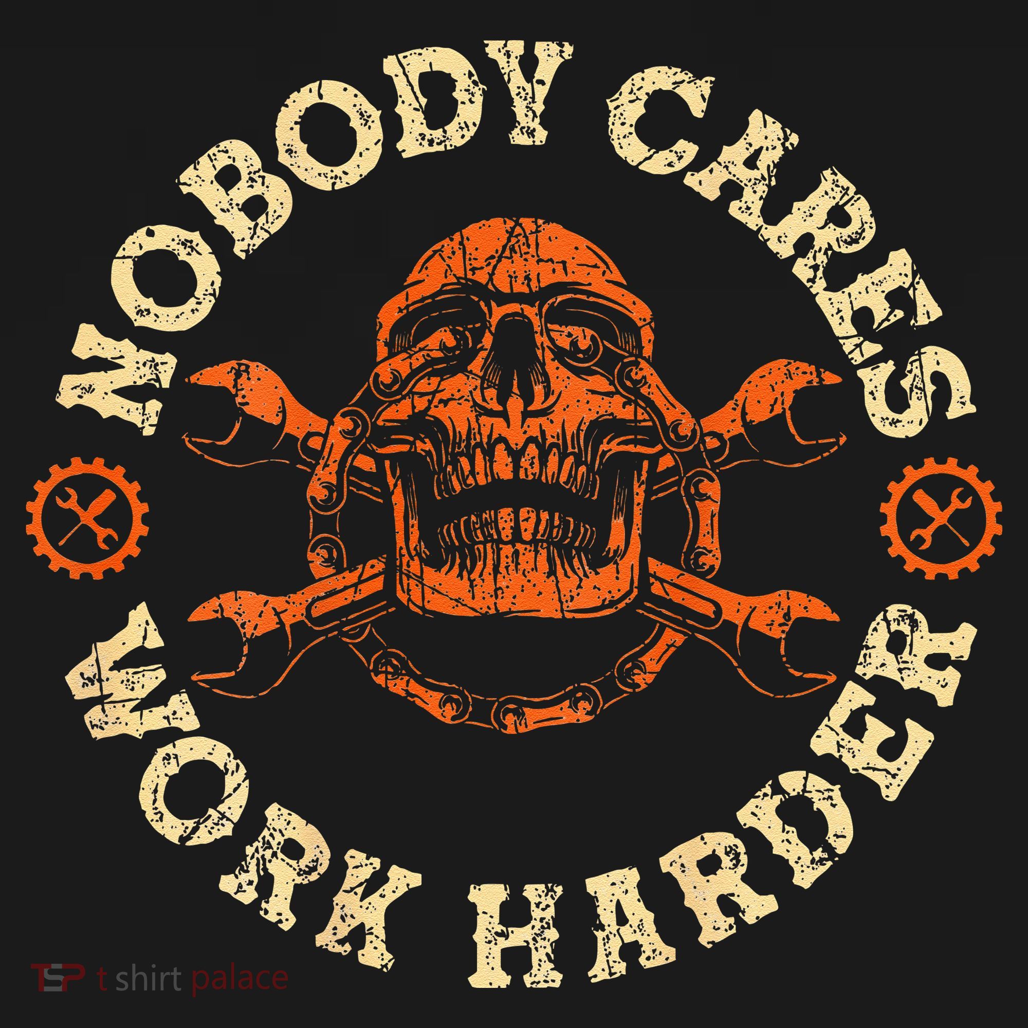 Nobody Cares Work Harder Skull Mechanic Engineer Bucket Hat