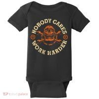 Nobody Cares Work Harder Skull Mechanic Engineer Baby Bodysuit thumb 0