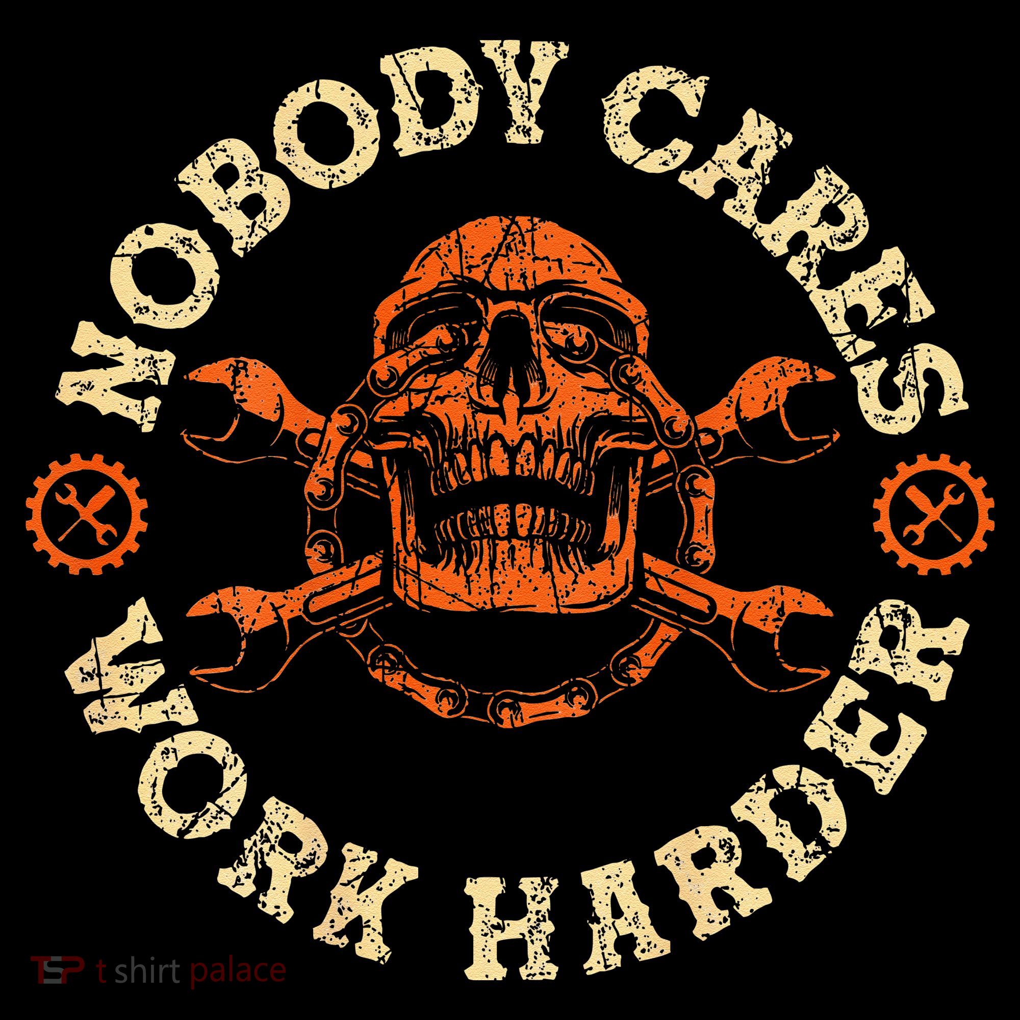 Nobody Cares Work Harder Skull Mechanic Engineer Baby Bodysuit