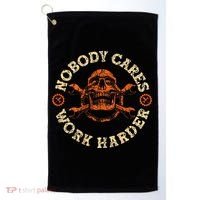 Nobody Cares Work Harder Skull Mechanic Engineer Golf Towel thumb 0