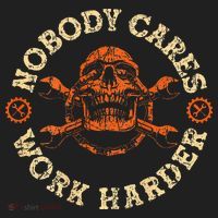 Nobody Cares Work Harder Skull Mechanic Engineer Golf Towel thumb 3