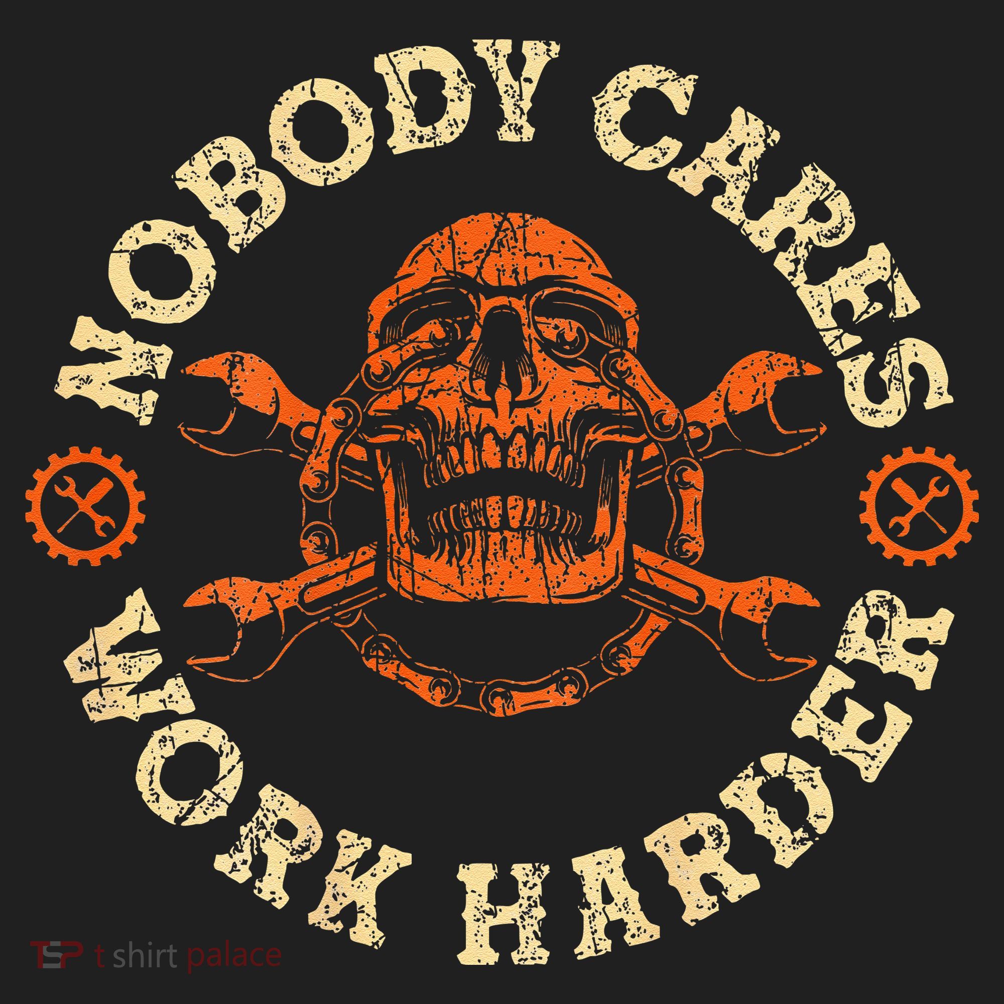 Nobody Cares Work Harder Skull Mechanic Engineer Golf Towel