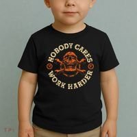 Nobody Cares Work Harder Skull Mechanic Engineer Toddler T-Shirt thumb 2