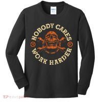 Nobody Cares Work Harder Skull Mechanic Engineer Kids Long Sleeve Shirt thumb 0
