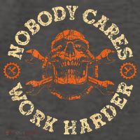 Nobody Cares Work Harder Skull Mechanic Engineer Vector Backpack thumb 2