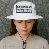 NOBODY CARES WORK HARDER Bucket Hat thumb 3
