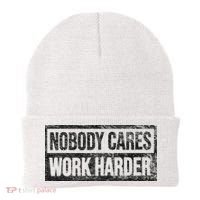 NOBODY CARES WORK HARDER Beanie thumb 0
