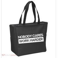 Nobody Cares Work Harder Fitness Workout Gym TShirt Tote Bag thumb 2