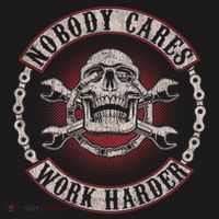 Nobody Cares Work Harder Skull Mechanic Vintage T-Shirt thumb 7