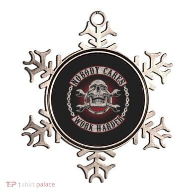 Nobody Cares Work Harder Skull Mechanic Vintage Ornament