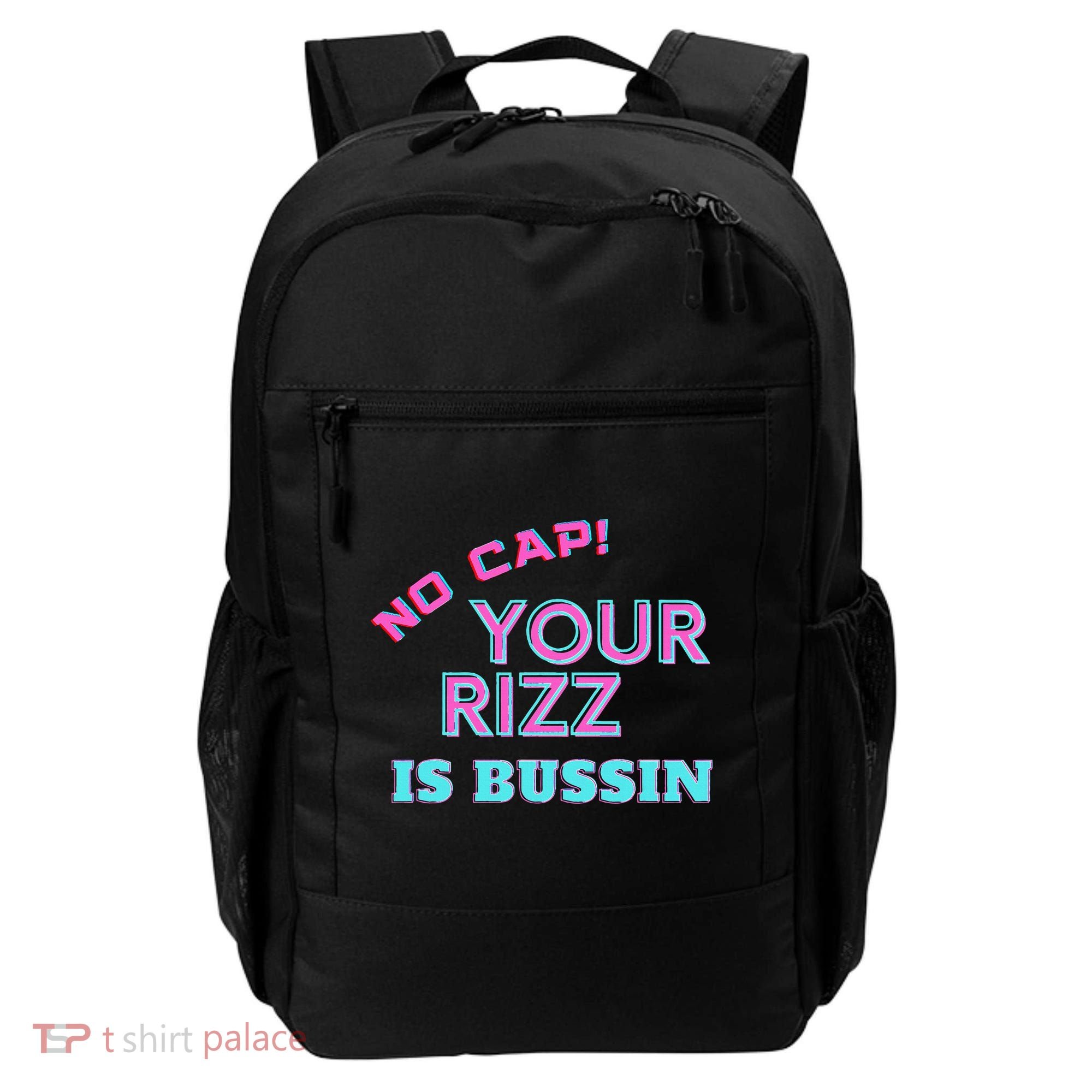 No Cap Your Rizz Is Bussin Meme Apparel Backpack