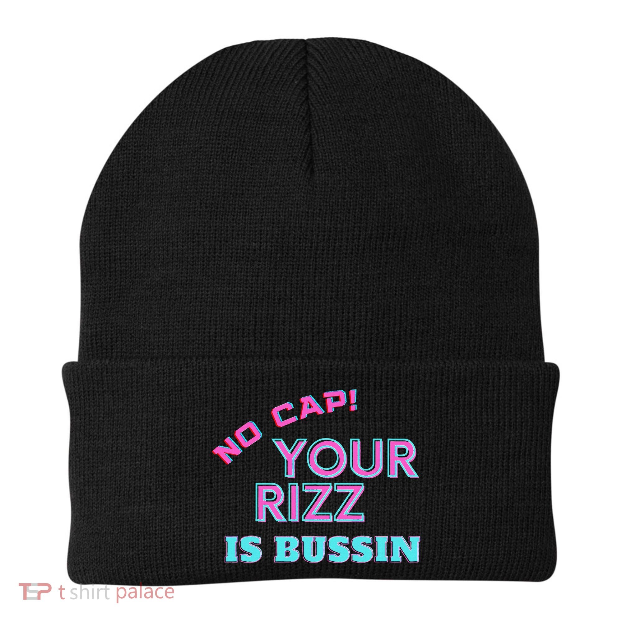 No Cap Your Rizz Is Bussin Meme Apparel Beanie