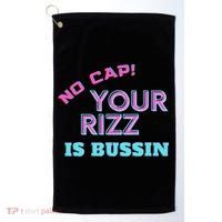 No Cap Your Rizz Is Bussin Meme Apparel Golf Towel thumb 0