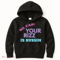 No Cap Your Rizz Is Bussin Meme Apparel Kids Hoodie thumb 0