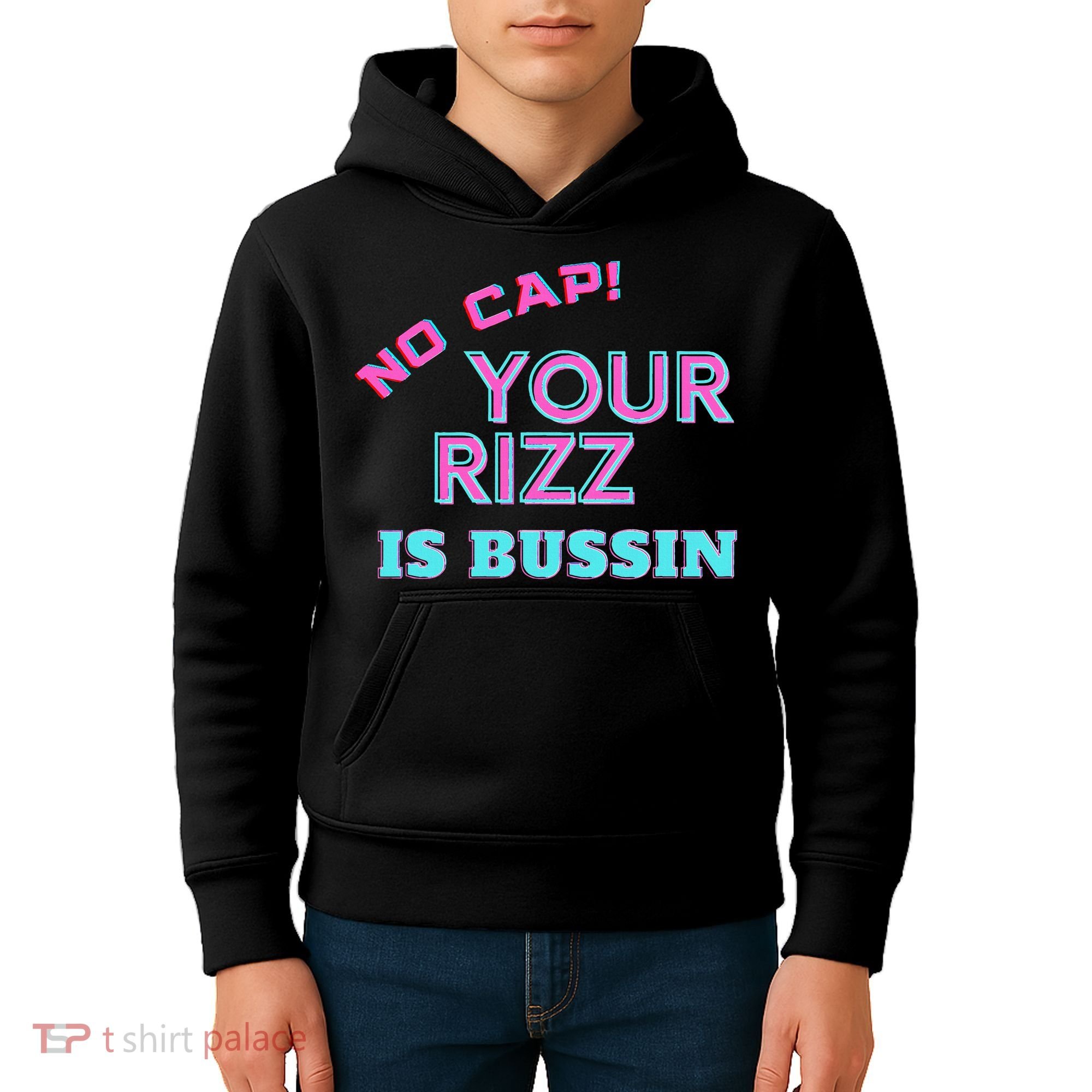 No Cap Your Rizz Is Bussin Meme Apparel Kids Hoodie