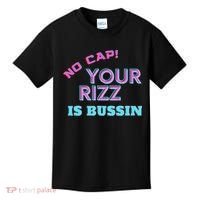No Cap Your Rizz Is Bussin Meme Apparel Kids T-Shirt thumb 0