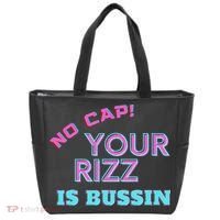 No Cap Your Rizz Is Bussin Meme Apparel Tote Bag thumb 0
