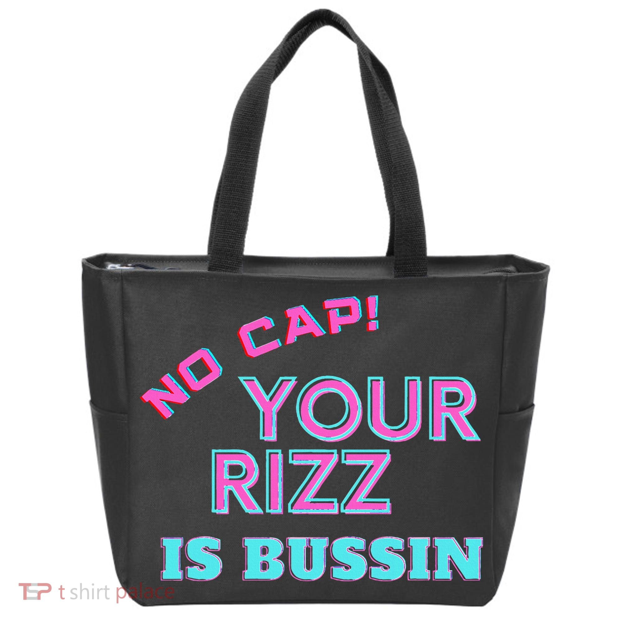 No Cap Your Rizz Is Bussin Meme Apparel Tote Bag