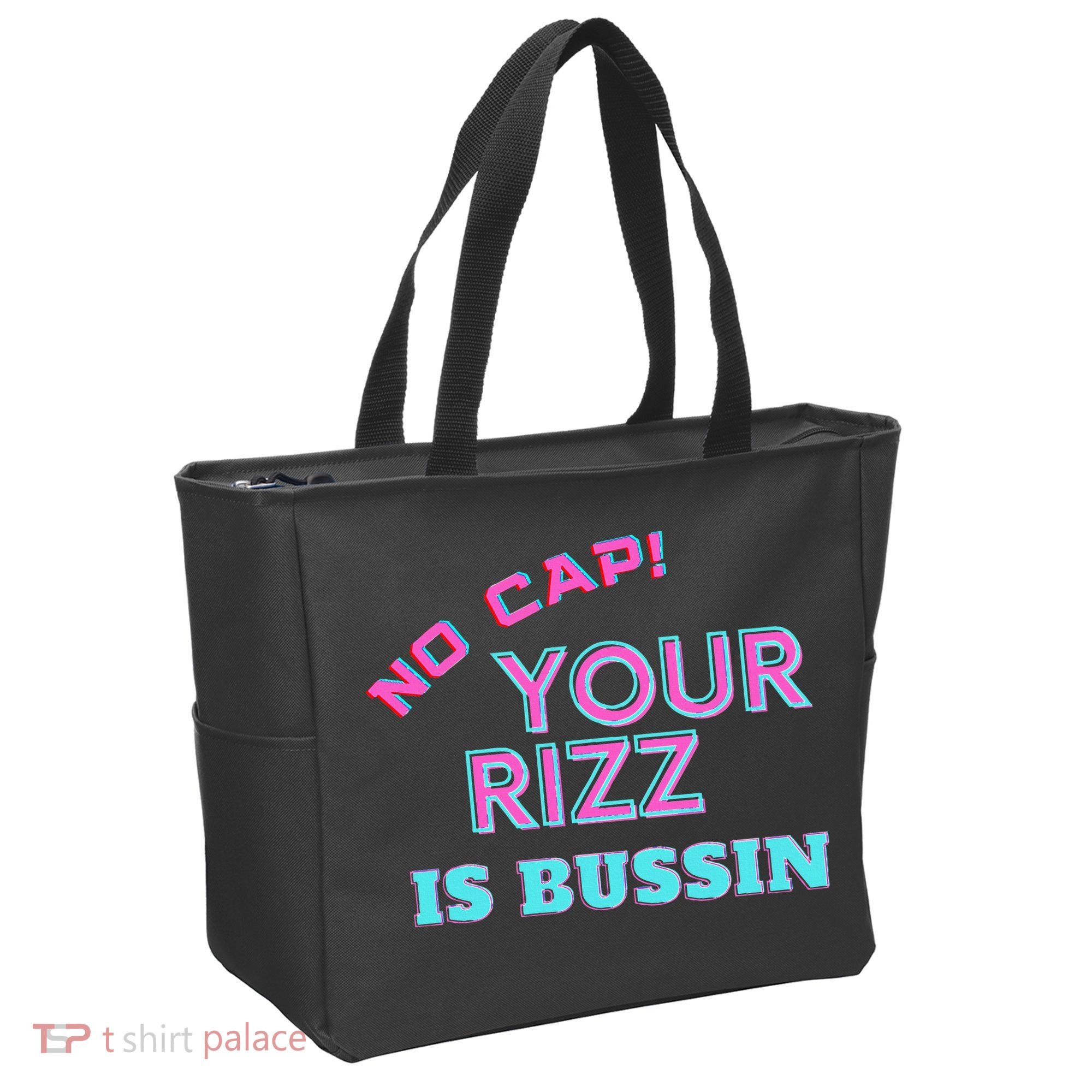 No Cap Your Rizz Is Bussin Meme Apparel Tote Bag