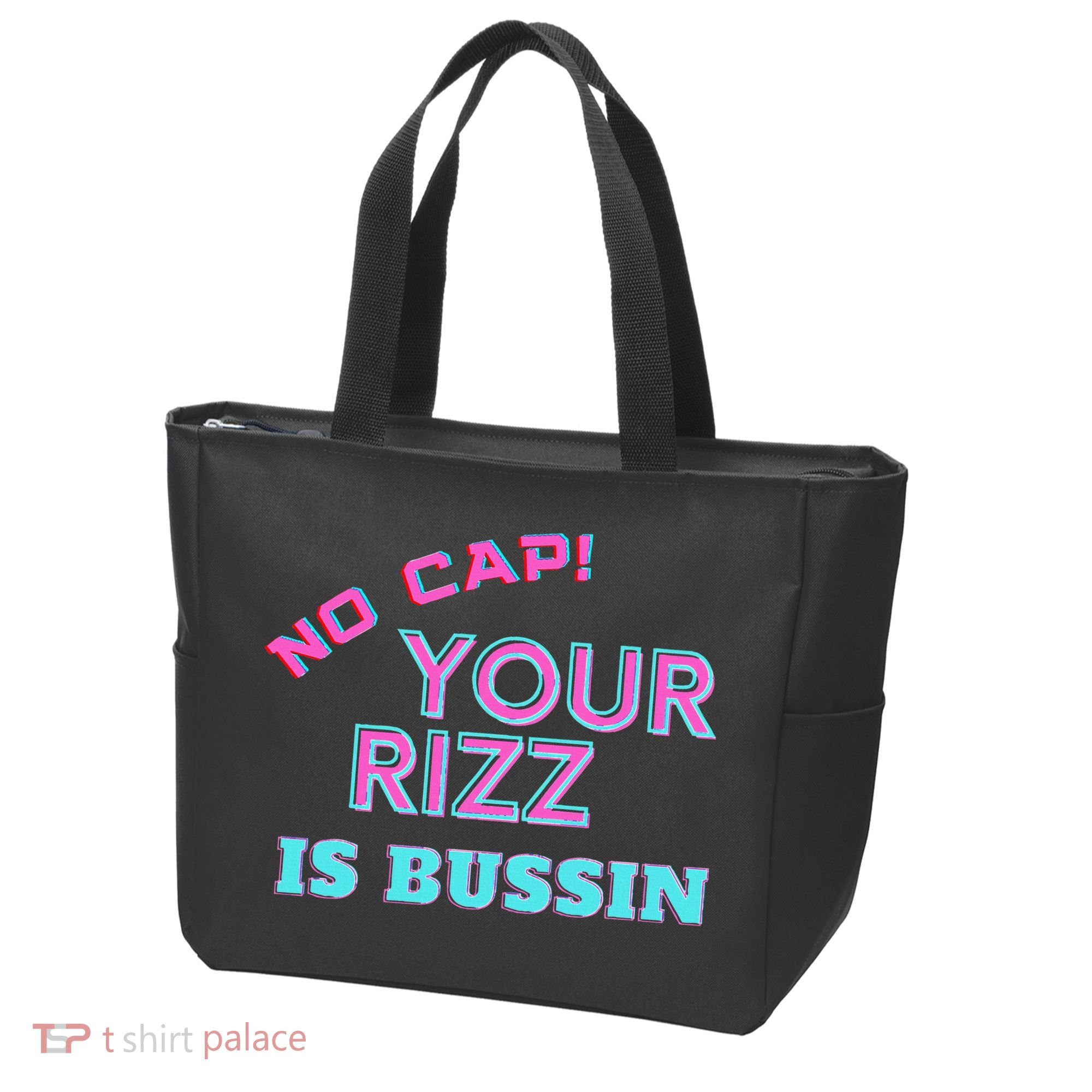 No Cap Your Rizz Is Bussin Meme Apparel Tote Bag