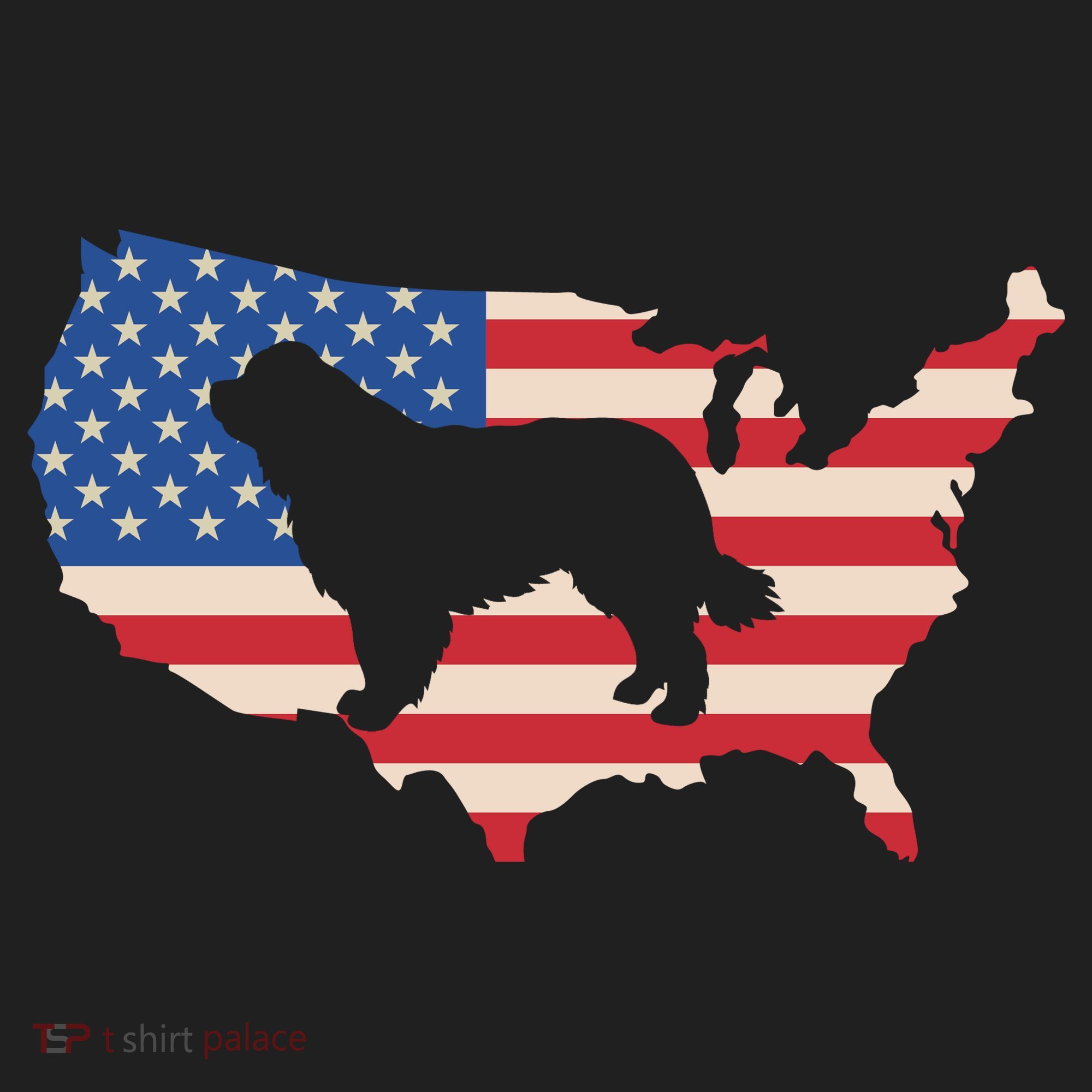 Newfie Dog America Flag Patriotic Dog Lover Gift Beanie