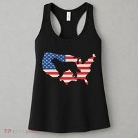 Newfie Dog America Flag Patriotic Dog Lover Gift Women's Tank Top thumb 3
