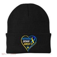 Nothing Down About It World Down Syndrome Awareness Day 2022 Beanie thumb 0