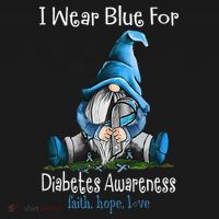November Diabetes Awareness Month Funny Gnomes Wear Blue Long Sleeve Shirt thumb 2