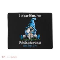 November Diabetes Awareness Month Funny Gnomes Wear Blue Mousepad thumb 0