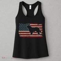 Newfie Dog America Flag Patriotic Dog Lover Gift Women's Tank Top thumb 3