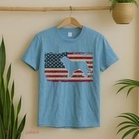Newfie Dog America Flag Patriotic Dog Lover Gift T-Shirt thumb 2