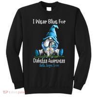 November Diabetes Awareness Funny Gnomes Wear Blue Sweatshirt thumb 0