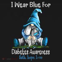 November Diabetes Awareness Funny Gnomes Wear Blue Women's Hoodie thumb 2