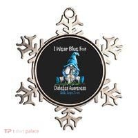 November Diabetes Awareness Funny Gnomes Wear Blue Ornament thumb 0