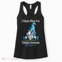 November Diabetes Awareness Funny Gnomes Wear Blue Women's Tank Top thumb 0