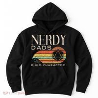 Nerdy Dads Build Character Funny Rpg Gaming D20 Dice Gamer Hoodie thumb 0